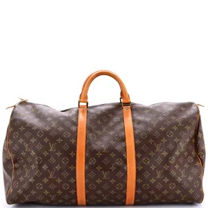 Pre-owned Louis Vuitton Canvas Coated Travel Bags Keepall Bag Monogram Canvas 60 by Rebag