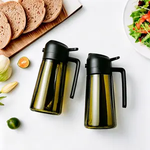 Oil Sprayer Bottle 2-in-1 Spray & Pour Glass Olive Oil Dispenser for Cooking、Air Fryer、BBQ、Kitchen，Refillable Mist Oil Bottle，Utensils tiktokshopspringglowup