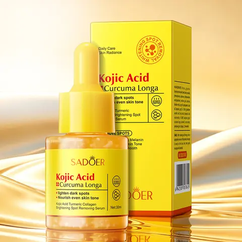 Kojic Acid Turmeric Collagen Facial Serum - 30ml Natural, Fast Absorption Formula for Hydration, Brightening Clearing, Hyperpigmentation, Dark Spot Remover & Even Skin Tone (Home Essentials) Sohochic