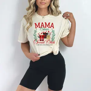 Mama Christmas Tshirt, Christmas Shopping Crew Shirts, Tee for Mama, Mom Social Club Shirt, Group Shopping Shirts