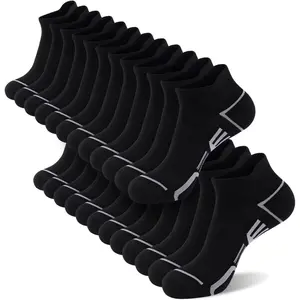 Mens Plain Ankle Socks (12 Pairs) - Activewear, Sportswear, Menswear - Low Cut Athletic Casual Socks With Tab for Men, Shoe Size 6-11