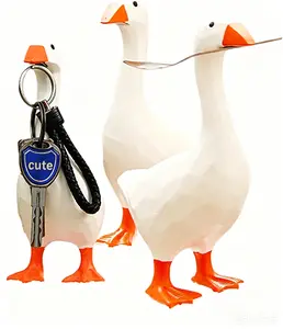 Magnetic Goose Key Holder Cute Home Decor Kawaii Room Office Table Desk Decor Aesthetic Funny Bedroom Decor Housewarming Gifts for Women Men1 Pack