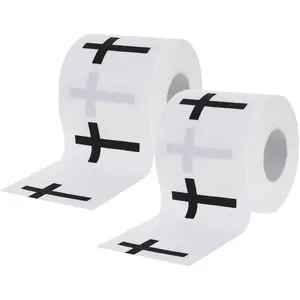 2 Pcs Christian Athletic Tape 2 Inch Wide Religious Cotton Sports Soccer Tapes with Cross White Wrist Tape Soccer for Baseball Football Sports Gymnastics Tennis Boxing Athlete First Aid Injury Wrap