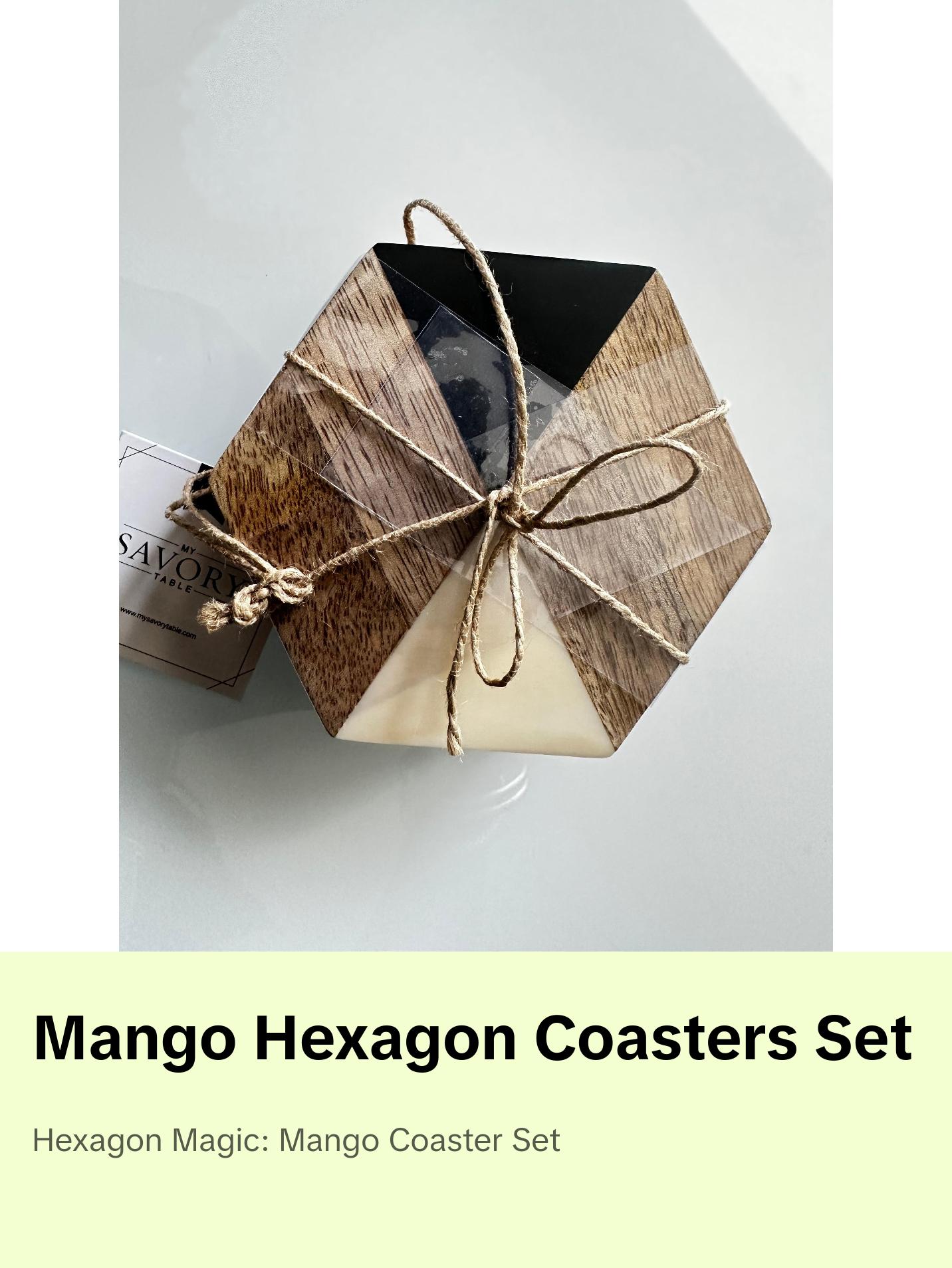Mango + Hexagon Coasters Set Tableware