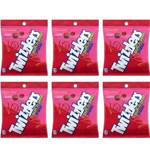 Twizzlers Pull’n’Peel Minis Cherry Flavored 3.75 oz 6 Bags