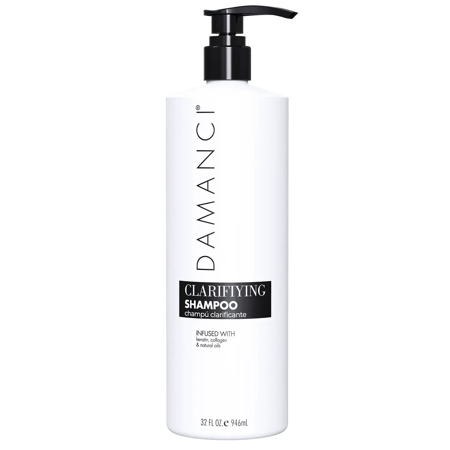 Damanci Clarifying Shampoo for Oily Hair - Deep Cleanse Repair Purify with Balanced pH Technology & Keratin Protein, 3 sizes
