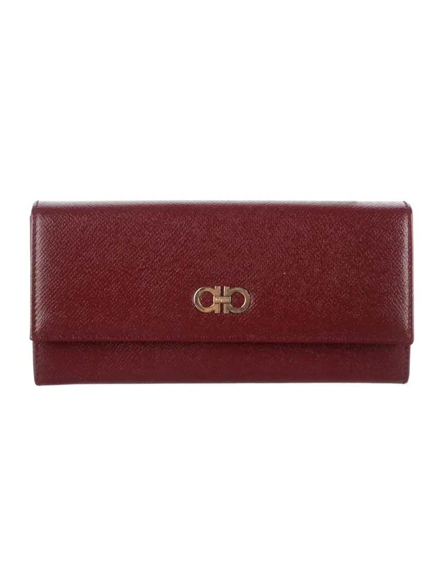 Pre-owned SALVATORE FERRAGAMO Leather Small Leather Goods Continental Wallet