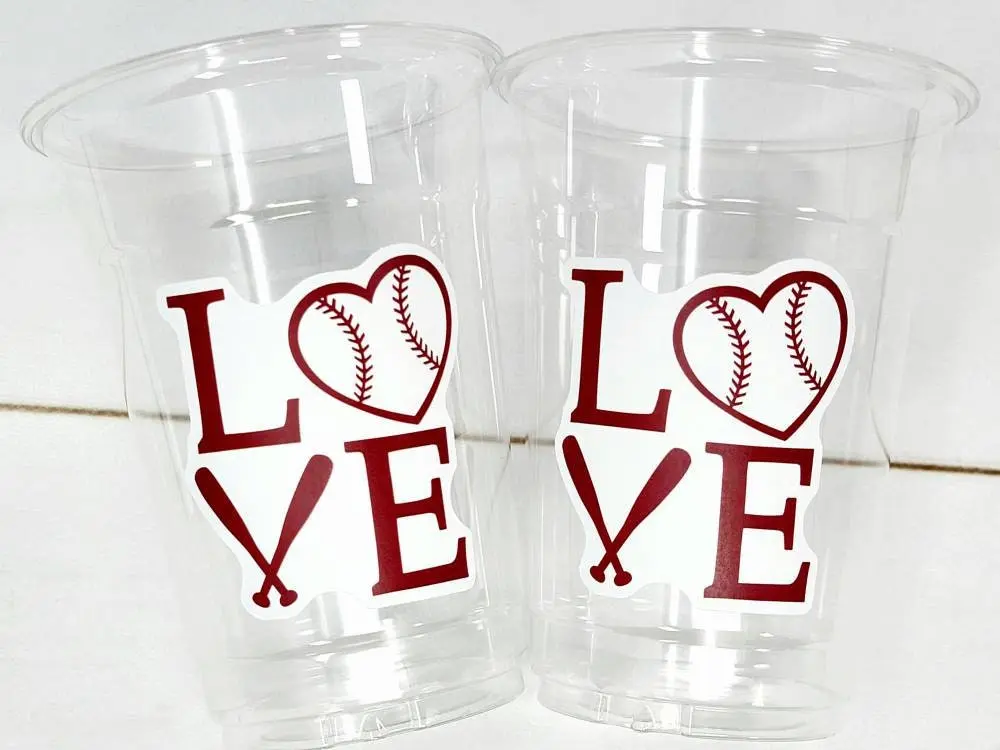 BASEBALL PARTY CUPS - Baseball Cups Baseball Party Cups Baseball Birthday Cups Baseball Cups Sports Party Cups Favors Baseball Baby Shower