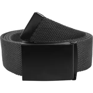 Fully Adjustable Canvas Web Belt with Black Flip Top Buckle 50'' Long Waist Length