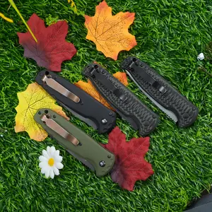 4300BK - D2 Battlewash Blade G10 Handle, Button Lock Tool for Camping, Outdoor Use& Hiking, Survival Tools, the best gift high-end quality and Neck Knife Gift Se