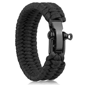 Lifesaving Bracelet with Forged Stainless Steel U-shaped Buckle Connection Three Adjustable Holes Capable of Carrying 550 Pounds