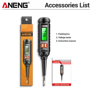 ANENG Smart Voltage Display LCD Test Pen - NCV Non-Contact AC Voltage Detector, 450V Tester with Slotted & Phillips Screwdriver Heads for Home Repairs, Electrician Gifts