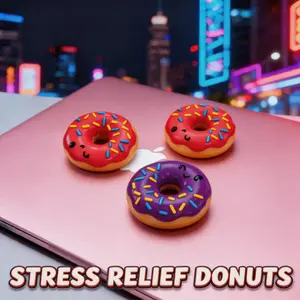 🎁[Stress-relieving Simulation Donut]A small gift for children's parties, containing 6/12/24 squeeze toys and soft stress-relieving toys. Ideal as birthday gift bag fillers, kindergarten prizes, Christmas stocking fillers, classroom rewards, or Easter