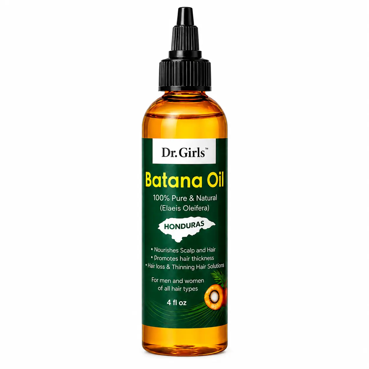 Dr. Girls 100% Pure & Natural Batana Hair Oil - Promotes Hair Thickness, Scalp Care Treatment