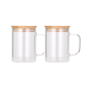 15oz Sublimation Snow Globe Glass Mug | Snowglobe Tumbler
