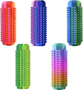 3-Piece Little Ouchies Fidget Toys – Pain Stim Fidgets with Clicker Button & Spinner, Portable Spiky Fidget Keychain for Anxiety & Stress Relief