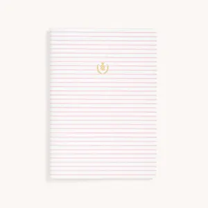 Pink Pinstripe Mid-Size Notebook