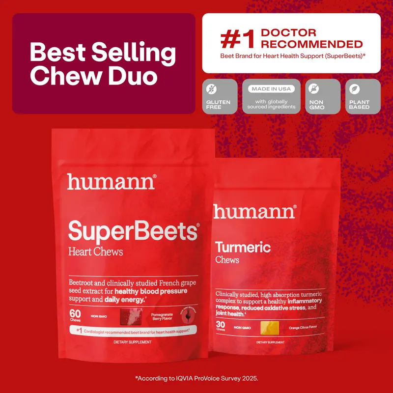 Best-Selling TikTok Anti-Inflammation Duo - SuperBeets Heart Chews & Turmeric Chews - TikTok Exclusive 2-Pack