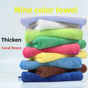 Nine Color Towel Thicken Coral Fleece Kitchen Microfiber Cloth Super Absorbent Scratch Free Streak Free for Glass Tables Windows and Dishes Dry Wet Use - Cleaning combo broom Stainless Steel Grill Cookware Scrubber Two-in-One Thickened Dustpan Set thai