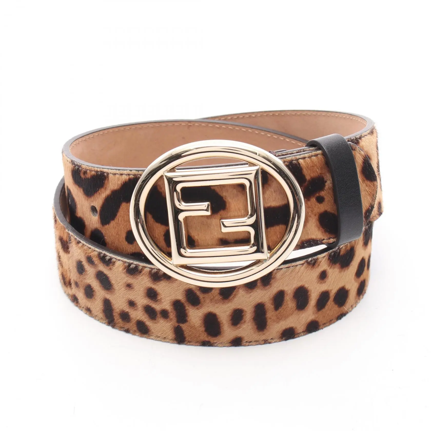 Pre-owned FENDI Other Small Leather Goods FF Logo Leather Belt