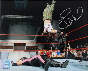 Lita WWE Autographed 8" x 10" Moonsault vs. Trish Stratus Photograph - Fanatics Authentic Certified