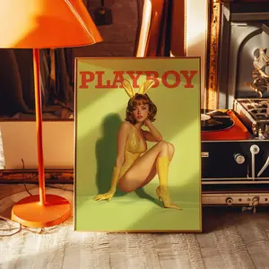 Playboy Magazine, Playboy Bunny Poster, Dopamine Decor Art, Playboy Wall Art, Playboy Home Decor, Vintage Playboy Print, Room Decor, Unframed
