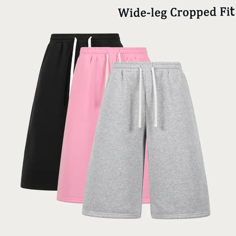 3 Pack Men’s Wide Leg 7 8 Athletic Shorts Longer Length With Drawstring And Pockets Casual Home Shorts Suitable For Everyday Wear And Outdoor Travel
