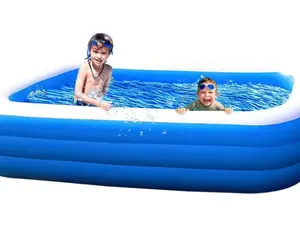 Kiddie Swimming Pool Extra Large Family Size - 120" x 72" x 22" Inflatable Family Lounge Above Ground Swim Center Large Size 305CM Perfect for Summer Outdoor Backyard Porch Garden Water Party