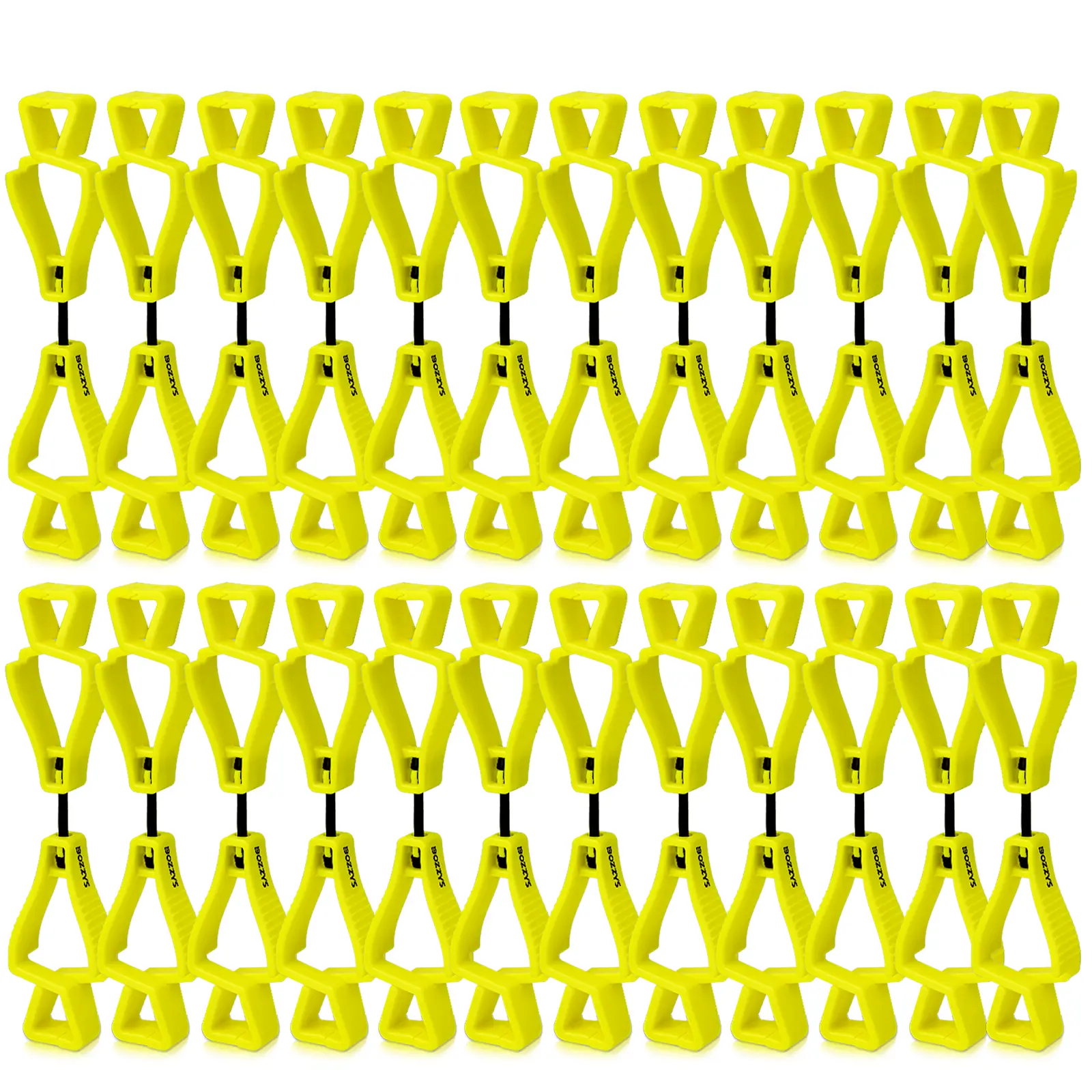 BOZZYS Ambidextrous Reusable Grip Glove Clips, Bulk Work & Garden Glove Holders for Tools & Hardware Protective Gear
