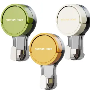 Heavy Duty Suction Cup Hooks, Removable Waterproof Wall Hangers for Bathroom Kitchen Door