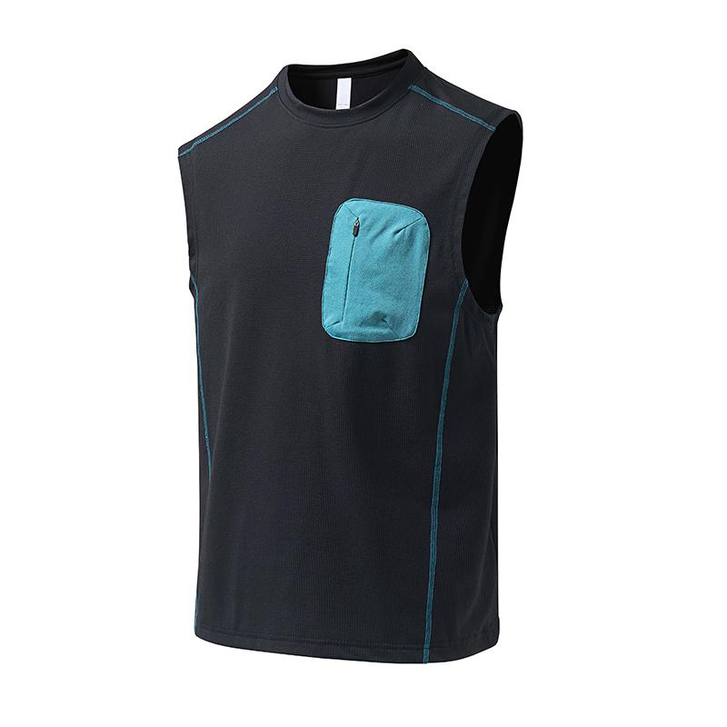 3-pack men’s outdoor quick-dry sleeveless vests for summer—breathable sports/fitness tops for running training, functional vest with color-block pockets, loose casual basketball T-shirt, quick-dry sleeveless shirt for hiking and cycling.