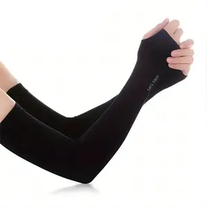 Cooling Compression Arm Sleeves, Breathable Sun Protection, Elastic Quick-Dry Ice Silk Fabric, Unisex Outdoor Activities