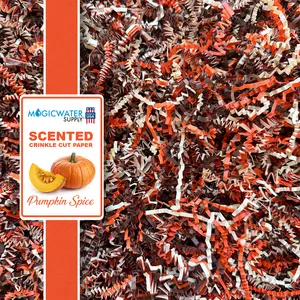 Pumpkin Spice Scented Crinkle Cut Paper for Shredded Paper Filler Basket Filler Gift Boxes Bridesmaid Gifts Christmas Stuffers & More For All Occasions