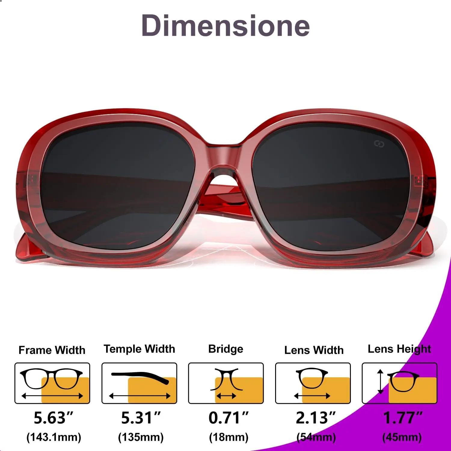 Oversized Oval Square Sunglasses Women Retro Vintage Huge Big Shades Large Frame iHPH7 Oversized Square Sunglasses for Women, Oversized  main image 4