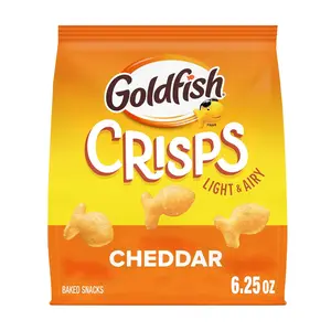 Crisps Cheddar Cheese Baked Chip Cracker Snack, 6.25 Oz Bag