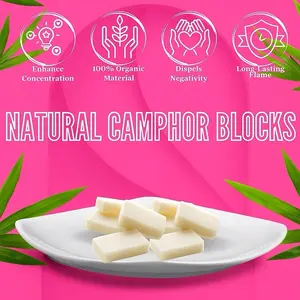 Natural Camphor Blocks - Camphor Tablets for Aromatherapy, Odor Elimination, Puja - Alcanfor en Bloques, Alcanfor Tablets, Alcanfor en Bolitas, Kapoor for Pooja