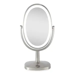 Newport Lighted Makeup Mirror with Magnification & Touch Pad