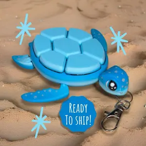 Cute Clicky Turtle Fidget Keychain