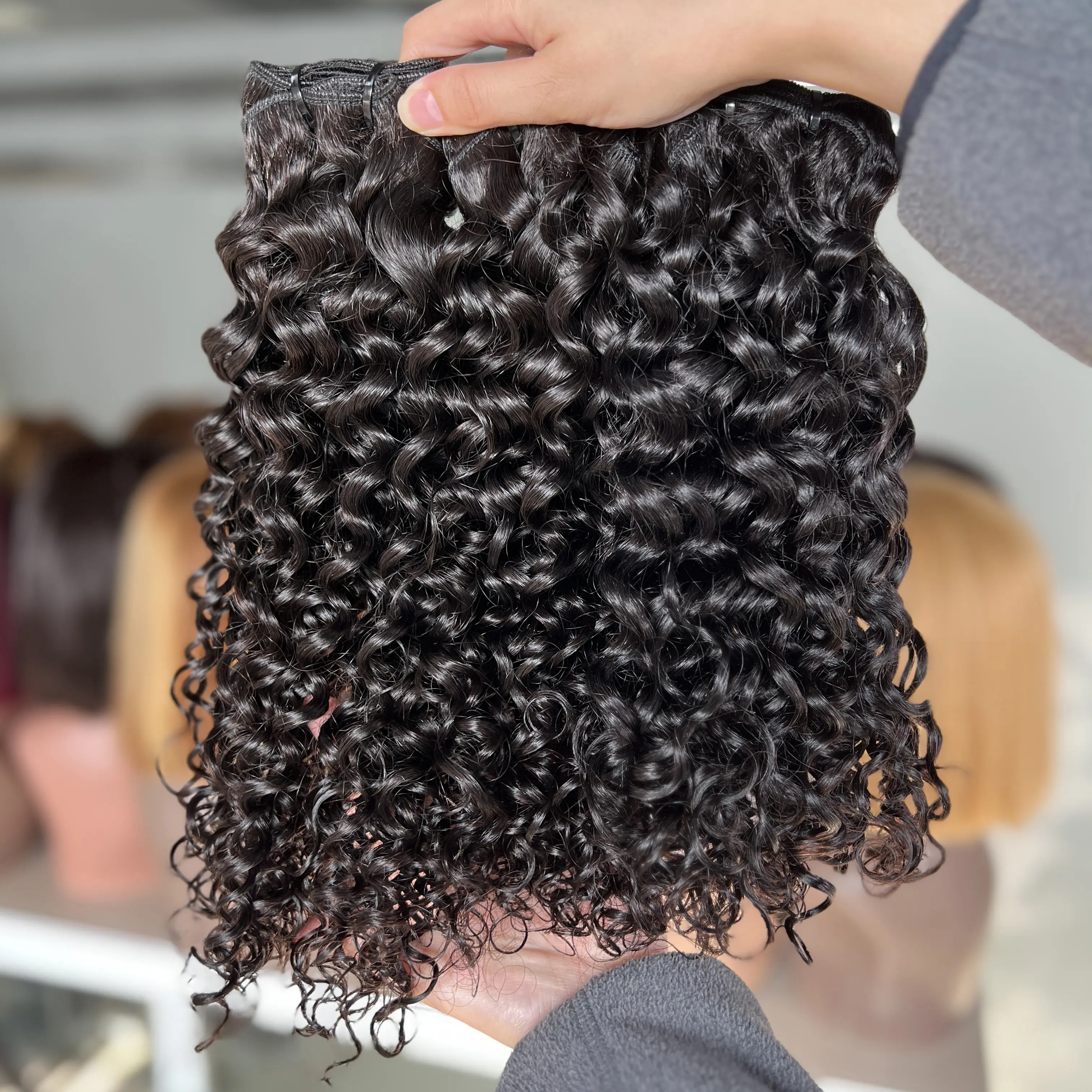 13A Human Hair Bundles Water Wave Bundles Human Hair 100% Unprocessed Brazilian Virgin Water Wave 1-3 Bundles Water Wavy Hair Extensions Real Human Hair 1B Bundle for Women