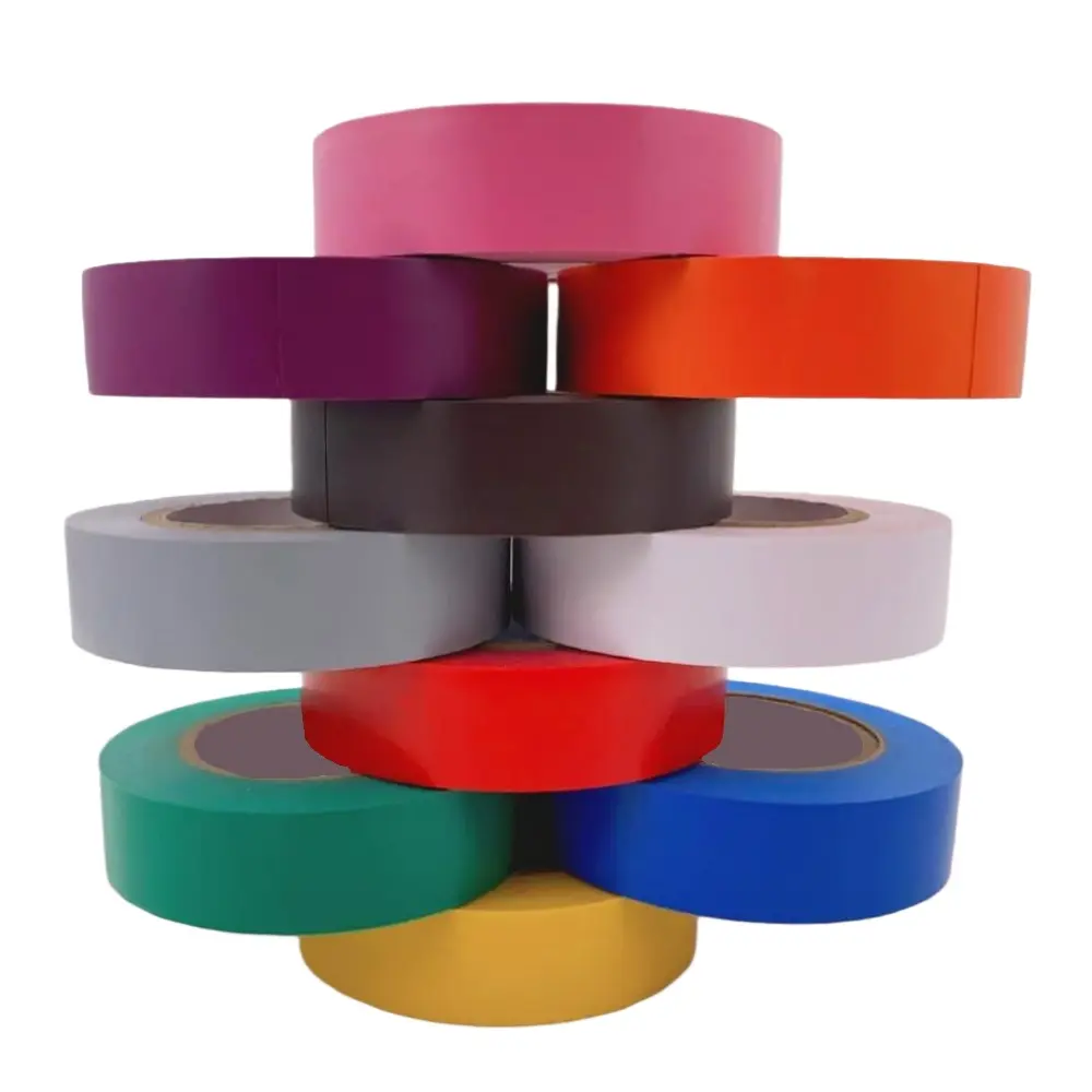10 rolls Matte Rainbow Electrical Tape Strong Self-Adhesive PVC Electric Tape Multi Colored Waterproof Insulating Tape for Wire Repair