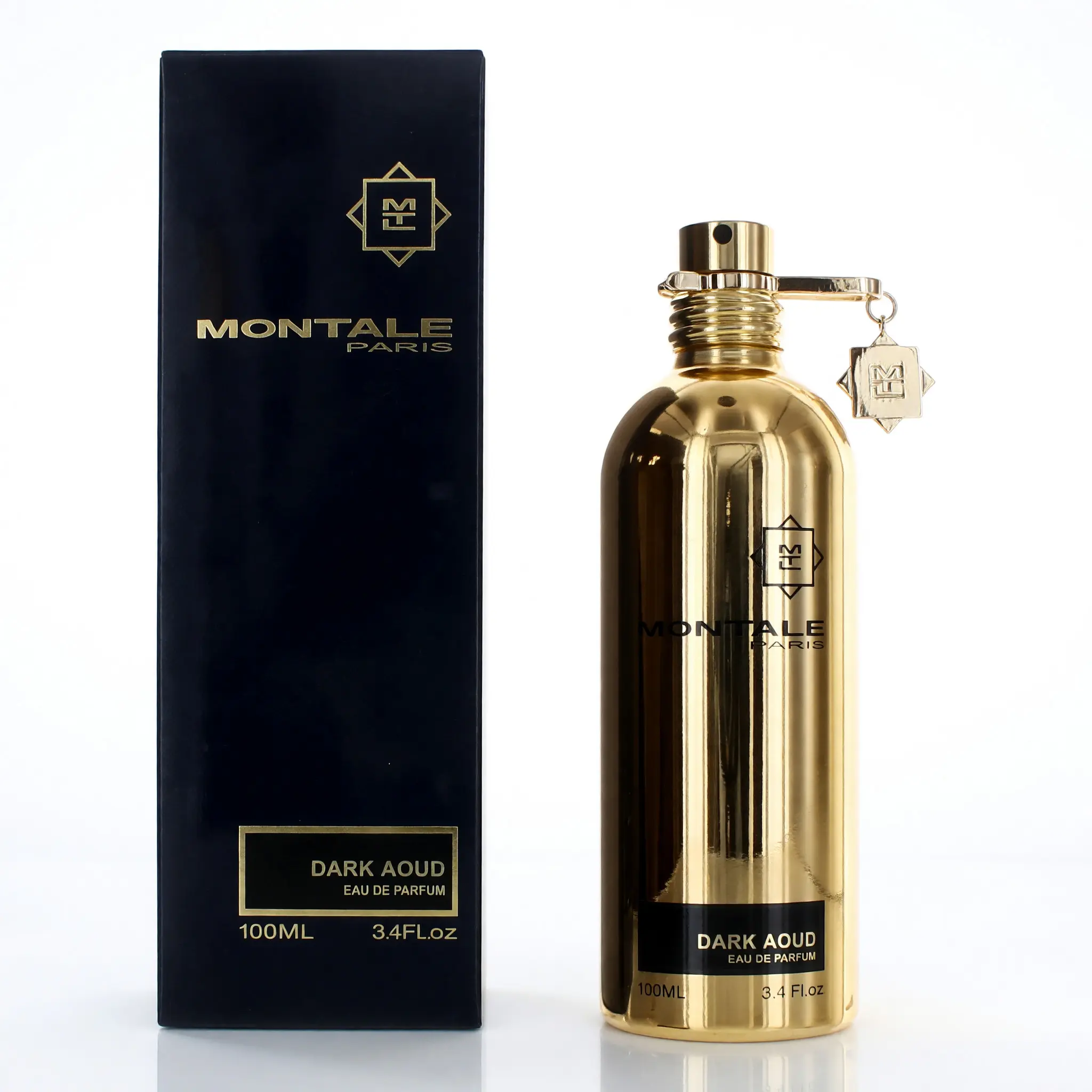 Montale Dark Aoud Eau de Parfum, Spicy Woody Fragrance with Sandalwood and Leather for Women, 3.4 oz EDP Spray
