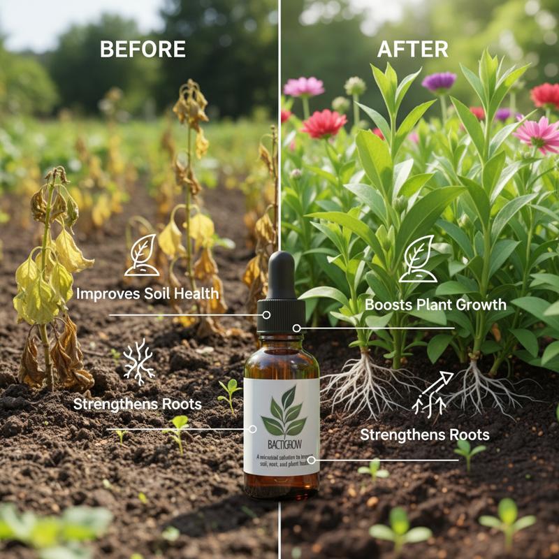 Bactigrow Super Microbial Plant Food - Organic Garden & Houseplant Root Booster - Concentrate Makes 3.5 or 10.5 Gallons - Easy Mix for Vegetables Flowers Lawns Raised Beds Coco Coir & Indoor Plants