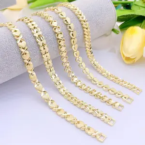 Charm Bracelets Heart Trendy 14k Gold Plated Bracelets Popular Exquisite Jewelry