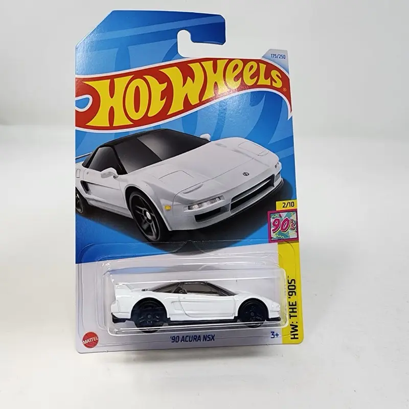 Hot Wheels 90 Acra Nexus 3D Model Cars & Diecast Toys - White Sedan with Black Wheels