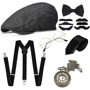 1920s Accessories for Men, Roaring 20s Costumes, Great Gatsby Costume Men, 1920 Mens Clothing Gatsby Black Menswear Motivation