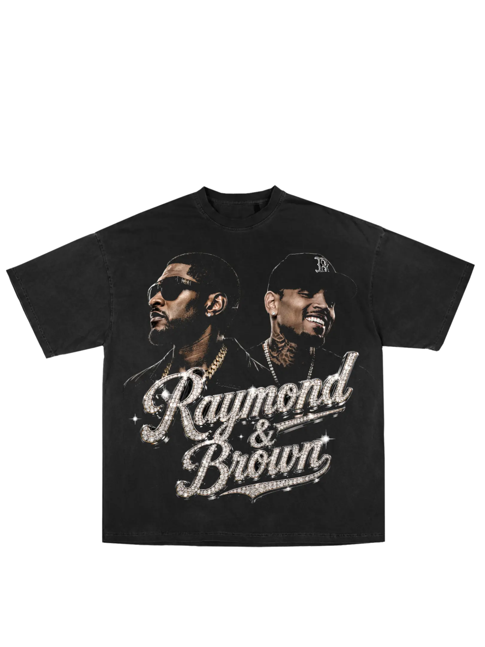 Youth & Adults Usher & Chris T-Shirt, Vintage R&B Graphic Tee, Retro Music Fan Shirt, Concert Streetwear, Unisex Apparel