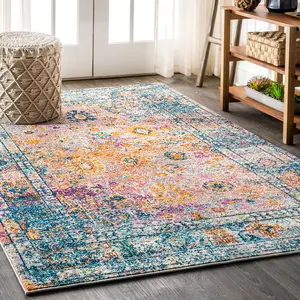 JONATHAN Y Vibrant Bohemian FLAIR Boho Vintage Medallion Indoor Area Rug; for Living Room, Kitchen, Bedroom, Dining Room, Office
