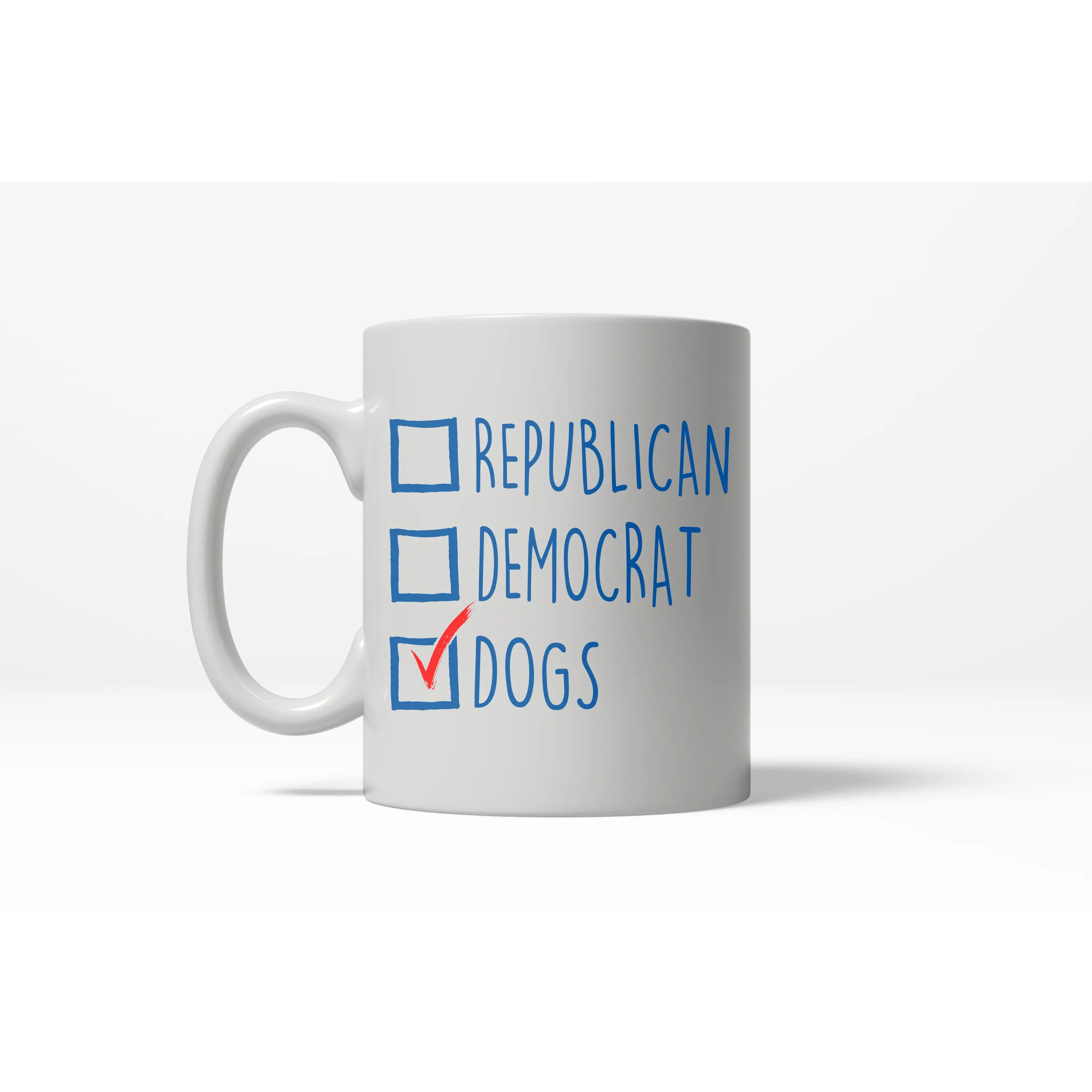I Voted Dogs Funny Crazy Political Dog Lover Coffee Ceramic Drinking Mug - 11oz Funny Coffee Mugs Ceramic Printed Drinkware Cup