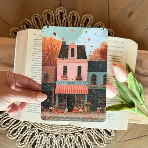 Fall CoffeeShop Kindle Insert Laminated Cardstock for Kindle Case, Holiday Holographic Kindle Paperwhite Insert