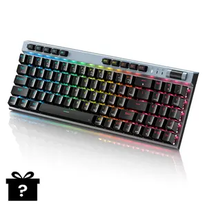 Risophy 75% RGB Wired Mechanical Gaming Keyboard, 78 Keys Hot-Swap Mechanical Keyboard w/Aluminum Cover Board, Upgraded Socket, Quiet Linear Switch